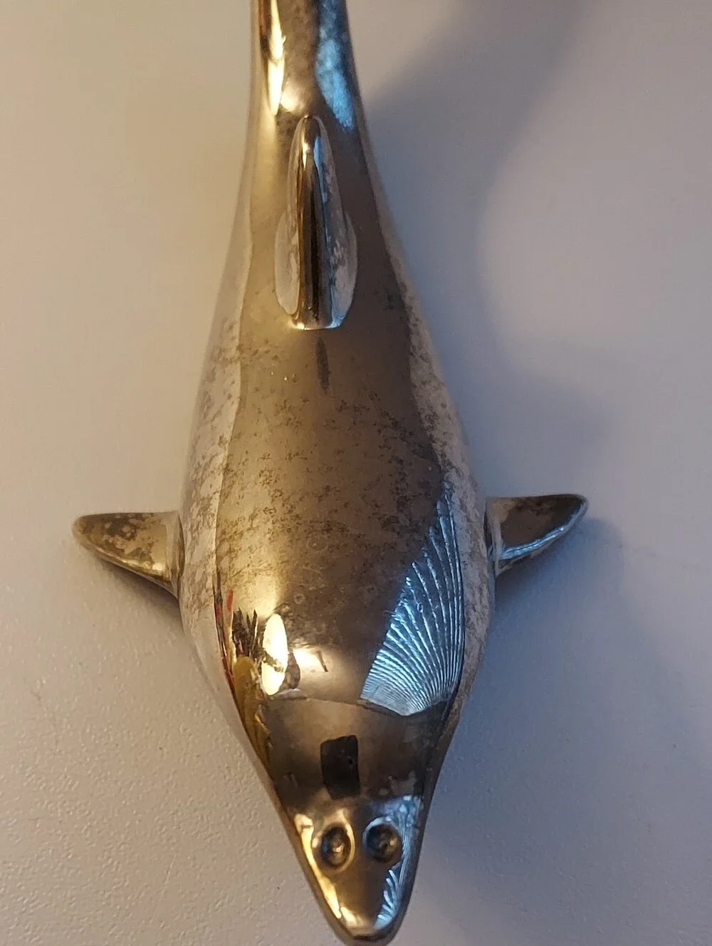 Dolphin Silver Plated Porpoise Flip Screw Cap Bottle Opener Vintage Read